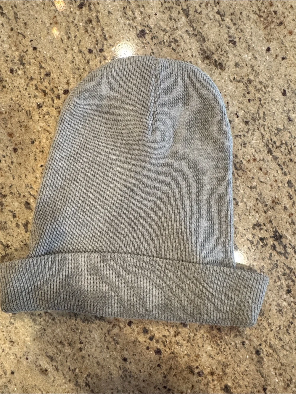 Patagonia Gray Ribbed Cuffed Beanie with Logo Patch